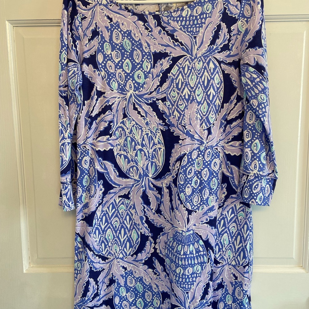 Lilly Pulitzer Blue and Purple Abstract Dress